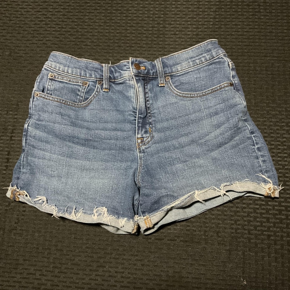 J.CREW Shorts Womens 28 Blue Denim Cutoff Raw Hem Stretch 5 Pocket Casual Summer
